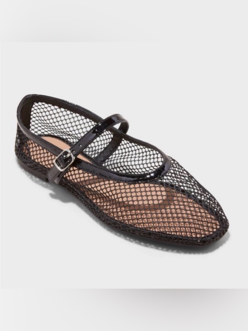 Black Mesh Mary Jane Flat Shoes Issa by a new day Target